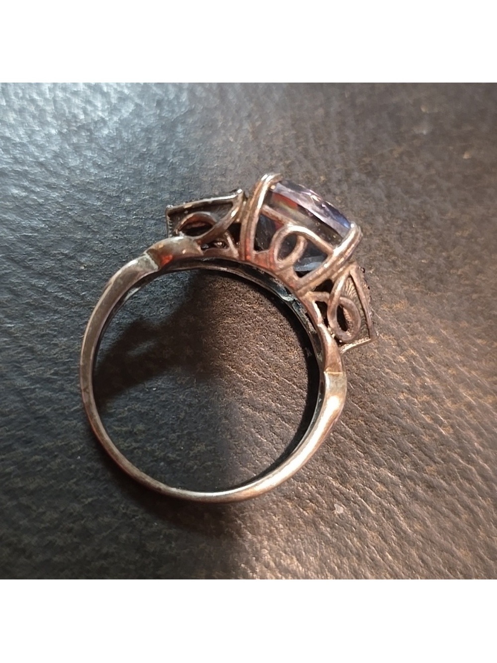 Mystic Topaz Cushion Cocktail Ring in Blue-Purple - Picture 9 of 9
